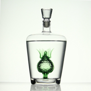 Thả 1000Ml <span class=keywords><strong>750Ml</strong></span> 500Ml Thủy Tinh Làm Bằng Tay Chai Rượu Đối Với Vodka Tequila Rượu Whiskey Chai Với Thủy Tinh Nắp - Product Image 2
