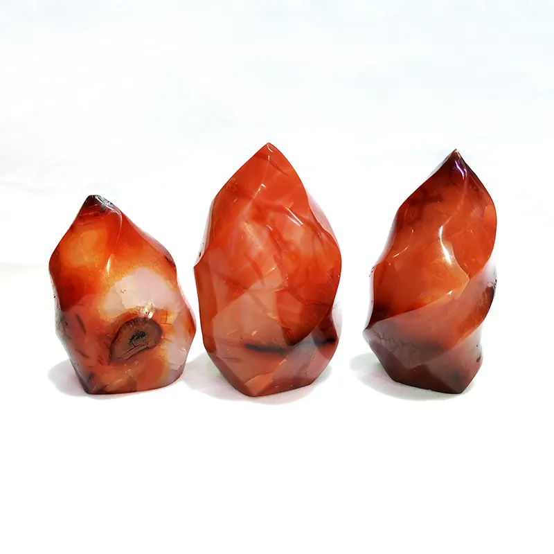 Torche d'agate rouge, pour la méditation, pierres de guérison, artisanat en cristal naturel sculpté, pour la méditation, vente en gros,