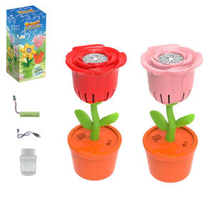 Macchina per <span class=keywords><strong>Bolle</strong></span> a Forma di Pianta <span class=keywords><strong>in</strong></span> Vaso con Luce Ricaricabile e Musica, Girasole e Rosa Automatici <span class=keywords><strong>che</strong></span> Producono <span class=keywords><strong>Bolle</strong></span> - Ingrosso - Product Image 6