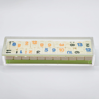 Ensemble de jeu de Rummikub acrylique de luxe 106 tuiles de rami classiques dans un étui en Lucite Transparent jeu de société familial moderne pour jouer en voyage
