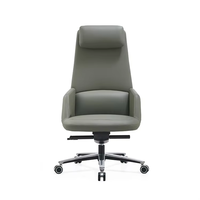 Chaise de bureau à dossier moyen Chaises de bureau ergonomiques et confortables pour patron en cuir PU réglable en hauteur