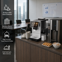 Machine à expresso professionnelle 19 bars avec moulin intégré, contrôle automatique de la température, du grain à la tasse, pour café
