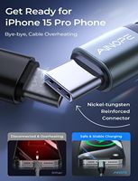 Câble USB-C tressé LISEN 60W Power Delivery pour iPhone 17 16 Pro Max Samsung S25 Ultra MacBook Pro iPad Voiture