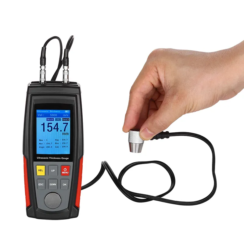 Medidor de espessura ultrassônico, testador de bateria, instrumentos de medição de largura digital, medidor de espessura ultrassônico