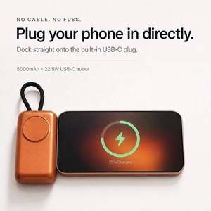 Power Bank Magnetico Compatto da 5000mAh per Orologi, <span class=keywords><strong>Ricarica</strong></span> Diretta USB-C 22.5W per Telefono, <span class=keywords><strong>Ricarica</strong></span> Wireless per Orologi, Portatile EDC - Product Image 3