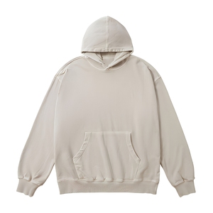 Sweat à capuche en molleton de coton 600 GSM pour hommes, à faible MOQ, marque privée, avec ourlet côtelé, pour les marques e-commerce américaines - Product Image 1