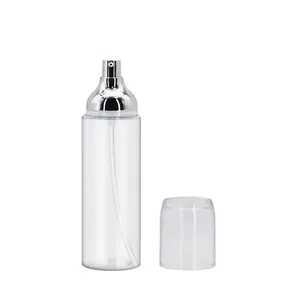 定制高品质环保塑料120毫升150毫升镀银乳液瓶带泵