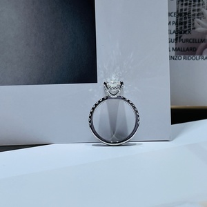 Anillo Clásico de Oro Sólido de 14k con Certificación IGI, Chapado en Rodio, con Diamantes Cultivados en Laboratorio, para Mujer, para Bodas y Fiestas - Product Image 4