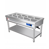 Meja Kerja Stainless Steel Heavy Duty Single Sink Dengan Rak Gantung Untuk Restoran Dapur Kantin Sekolah Layanan Desain Kustom