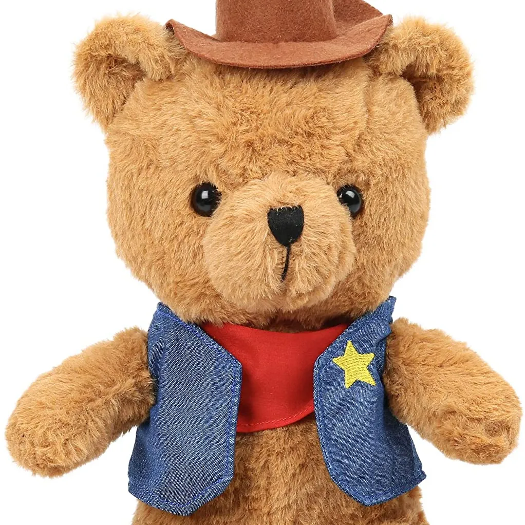 NEW Cowboys Teddy Bear peluche morbido peluche peluche simpatici animali di peluche giocattoli per bambini ragazzi ragazze