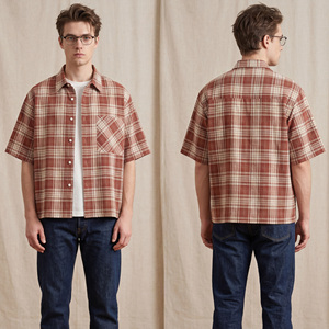 <span class=keywords><strong>Camicia</strong></span> Corta da <span class=keywords><strong>Uomo</strong></span> Personalizzata, Vestibilità Ampia, Manica Corta, Morbida Flanella, <span class=keywords><strong>Camicia</strong></span> Premium a <span class=keywords><strong>Quadri</strong></span> con Bottoni - Product Image 1