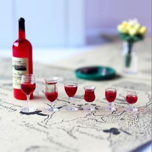 1/6 1/12 Maison de Poupée Simulation Miniature Mini verres à vin modèle Décor - Product Image 2