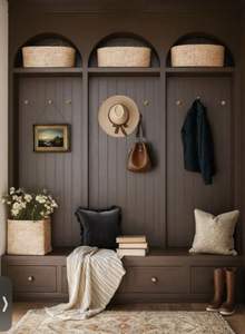 خزانة مطبخ خشبية فاخرة من سي بي إم مارت مع مقعد للأحذية وأبواب داخلية وتصميم مخزن - Product Image 3