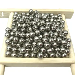 8毫米9毫米实心不锈钢钻球钢球，带光滑通孔ss304不锈钢珠