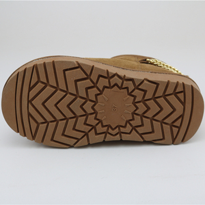 Mesdames court mini en peau de mouton bottes avec la chaîne retour - Product Image 4