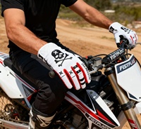 Guantes de Motocross con Estampado de Calavera, Transpirables, Antideslizantes, de Dedo Completo, para Motociclismo MX, para Hombre y Mujer