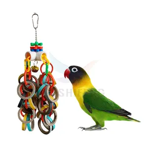 Đầy Màu sắc giấy Vòng Chim Đồ chơi con vẹt lồng Phụ kiện cho Parrot budgie tình yêu chim conures parakeets Macaw