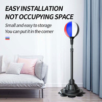Support de ballon de vitesse de boxe réglable en hauteur avec base à ventouse, sac de frappe rebondissant à 360° pour entraînement à domicile, soulagement du stress et entraînement des enfants
