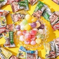 Gemengd fruit extreem zuur hard snoep, individueel verpakt, opwekkend snoep voor werk, autorijden, studeren