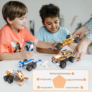 Makerzoid <span class=keywords><strong>Super</strong></span> <span class=keywords><strong>Bot</strong></span> 26-en-1 STEM RC Cars APP-Control Codificación Robot Juguetes Tablero educativo para niños y niñas mayores de 6 años - Product Image 4