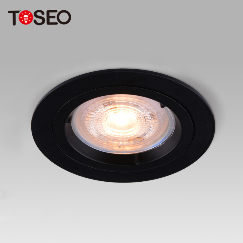 Golden Fixed Recessed Downlights 70mm Cut Out GU10 Recessed Ceiling Lights