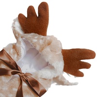 Chapeau pour chien en fourrure de cerf douce de qualité supérieure, mignon, écologique, en polyester et laine, accessoire pour animaux de compagnie pour chats et chiens, facile à nettoyer, style festif, vacances