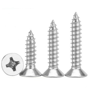 Tornillos autorroscantes avellanados de acero inoxidable Mu Jin M2 M2.5 M3 M4 M5 M6 para aplicaciones en madera - Product Image 1