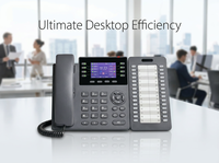 Teléfono IP DSS-32+T800PN con Pantalla a Color, 8 Líneas SIP, Expansión de 32 Teclas, Consola VoIP Gigabit PoE, Sistema Linux para Hotel