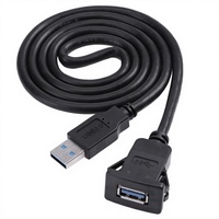 Câble d'extension USB étanche pour tableau de bord de voiture, exclusivité transfrontalière, avec conducteurs en cuivre, USB 2.0 Mâle-Femelle
