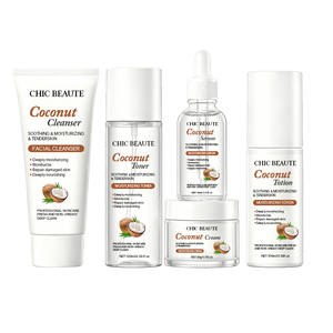 CHIC BEAUTE Coffret 5 Pièces Soins Hydratants à la Noix de Coco : Répare, Retient l'Eau, Illumine et <span class=keywords><strong>Anti</strong></span>-rougeurs - Product Image 4