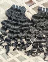 Extensions de cheveux naturels Sexy Lady Hair 32 34 36 38 40 pouces, lisses, bouclés, ondulés, bouclés profonds, cheveux indiens et cambodgiens bruts en lots