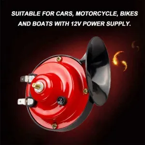 Buena venta bocina de coche de 12V para camiones, bocina doble de Caracol eléctrico de aire fuerte, sonido furioso Universal para coche, camión, coche, motocicleta, bocina