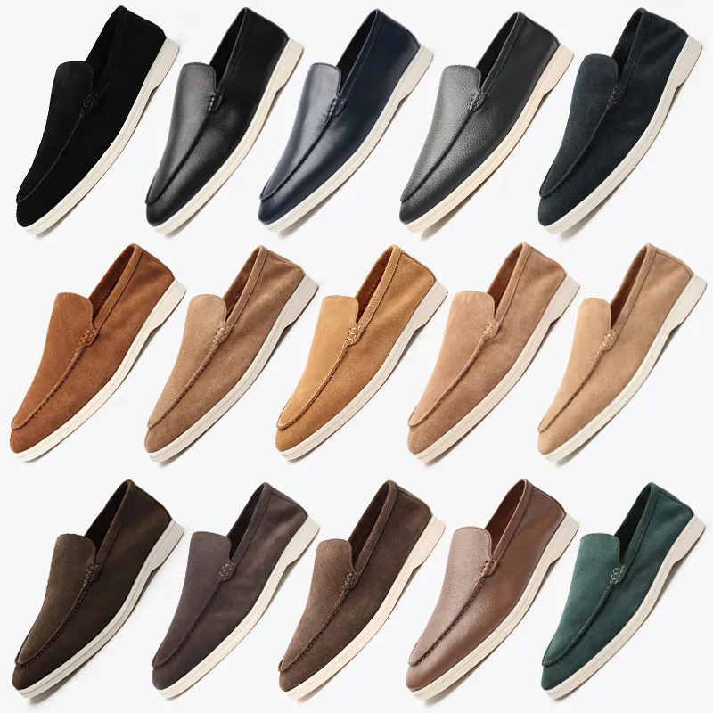 Factory Wholesale high quality logo customization leather casual men's shoes suede loafer shoes men