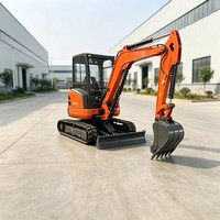 Mini-excavatrice hydraulique pour l'inspection vidéo extérieure, petite pelle pour les acheteurs mondiaux de machines