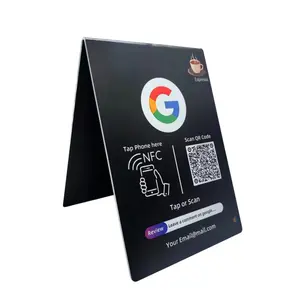 Dupla face NFC chip Google Review Card NFC NTAG213 215 Suporte Plástico Restaurante Ordem NFC Card