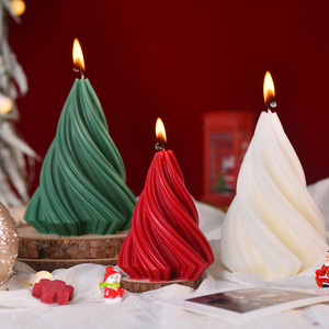Exquisite Rotatable <b>Mini</b> <b>Christmas</b> <b>Tree</b> Aroma Candle Premium Household Decor For <b>Christmas</b> Party Scene - Product Image 1