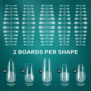 Pointes d'<span class=keywords><strong>ongles</strong></span> ultra-fines transparentes givrées 5 <span class=keywords><strong>en</strong></span> 1, pose d'<span class=keywords><strong>ongles</strong></span> sans couture pour allonger les <span class=keywords><strong>ongles</strong></span>, pas besoin de ponçage, fournitures de manucure pour salon et maison - Product Image 5