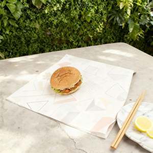 Papier d'emballage pour sandwich en PE écologique résistant à la graisse, papier d'emballage pour hamburger personnalisé, papier laminé pour poulet, tapis de table jetable, papier ciré - Product Image 1