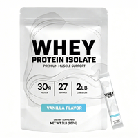 Protéine Isolat de Lactosérum en Poudre, Sachet Individuel 30g par Portion, Favorise la Récupération Musculaire, l'Entraînement de Force, Nutrition Portable pour le Fitness