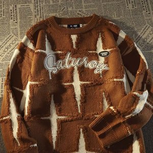 Hợp Thời Trang Mùa Thu Mùa Đông Bộ Sưu Tập Cộng Với Kích Thước Người Đàn Ông Của T-Shirts <span class=keywords><strong>Crewneck</strong></span> Áo Len Quá Khổ Ấm Độn Coat Với Phía Trước Logo Tùy Chỉnh - Product Image 6