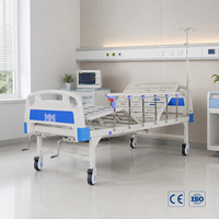 Lit médical réglable à double manivelle en métal, idéal pour les soins infirmiers en salles d'hôpital et les cliniques médicales professionnelles locales