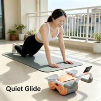 Rodillo Abdominal de Nuevo Estilo para Ejercicio Corporal en Casa, Rueda de Rebote Automático para Entrenamiento Deportivo Abdominal para Adultos