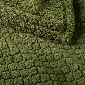 Custom Jacquard <strong>Throw</strong> Blanket Super Soft Warm Plush Blanket <strong>Throw</strong> Size, Great for Couch Sofa Bed, All Seasons Use, <strong>Green</strong> - Product Image 6