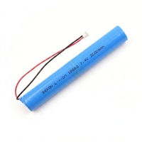 Paket Baterai Custom 7.4V 3000mAh 18650 2S1P 8A Pengosongan Kontinu dengan PCM untuk Sisir Berpemanas OEM Grosir