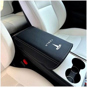 Cubierta de Cuero para Reposabrazos Delantero de <span class=keywords><strong>Tesla</strong></span> Model 3/Y 2017- Protector de Consola Interior - Product Image 6
