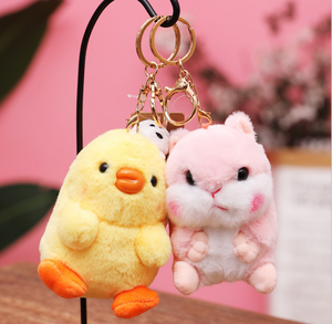Tùy Chỉnh 15Cm <span class=keywords><strong>Plush</strong></span> Nhồi Hamster Gà Đồ Chơi Động Vật Keychain Dễ Thương Đồ Chơi Sang Trọng Keychain - Product Image 5