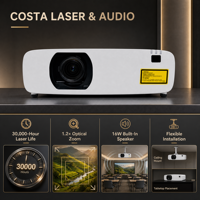 Projecteur laser OEM CAAVITS 5000 lumens XGA 3LCD pour salles de conférence, fabricant de projecteurs professionnels