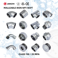 Conexión en T de 2 pulgadas Jianzhi Thredeath para tuberías, PN16, tipo John Guest, y accesorio de tubería de hierro maleable de 25 mm para riego.