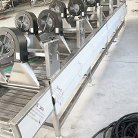 Industriële luchtblaasdroger, transportbandtype ventilatorluchtdroger voor het ontwateren van groenten, fruit en snacks in zakjes