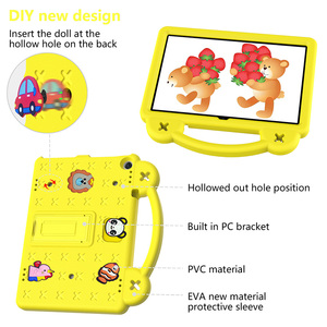 Étui pour tablette pour enfants en mousse EVA pour <span class=keywords><strong>Amazon</strong></span> Kindle Fire <span class=keywords><strong>HD</strong></span> 10 13e génération 2023/2021 Poignée pliable Support antichoc - Product Image 6